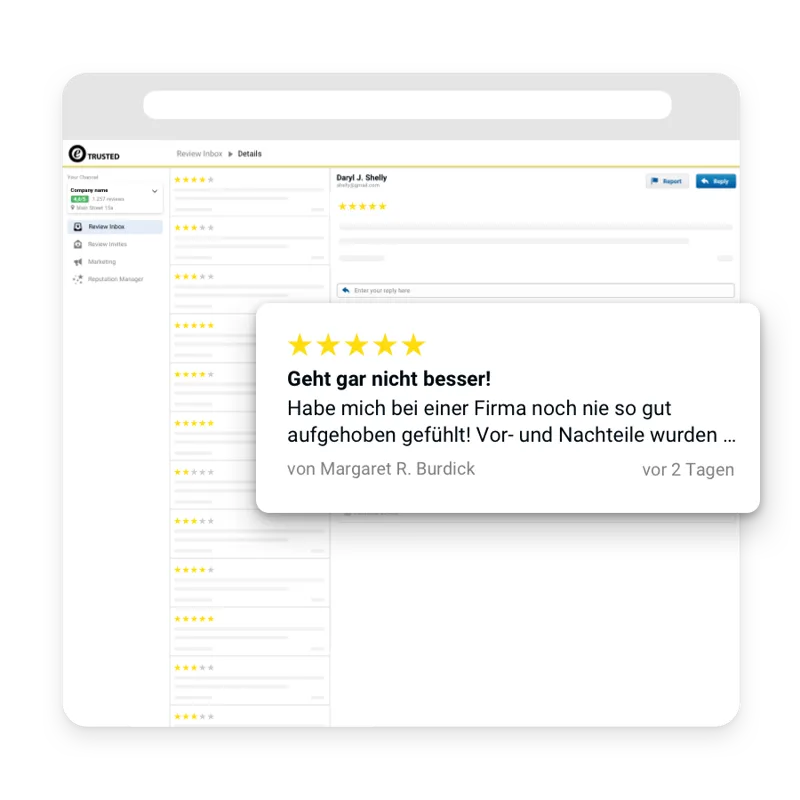 B2B-lösungen mit eTrusted - Feedback