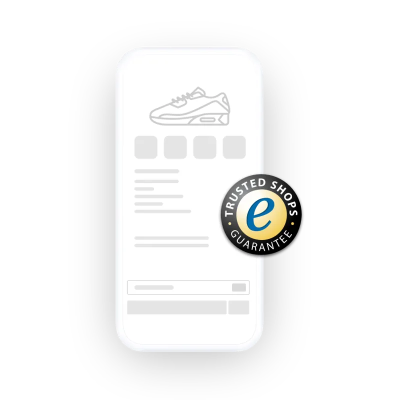 Trustmark in front of a smartphone